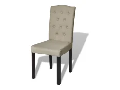 Juego de 4 Sillas de comedor tela color camel ES653126