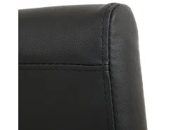 Juego de 6 sillas de comedor Littau de piel sintética, polipiel, negro mate, patas oscuras