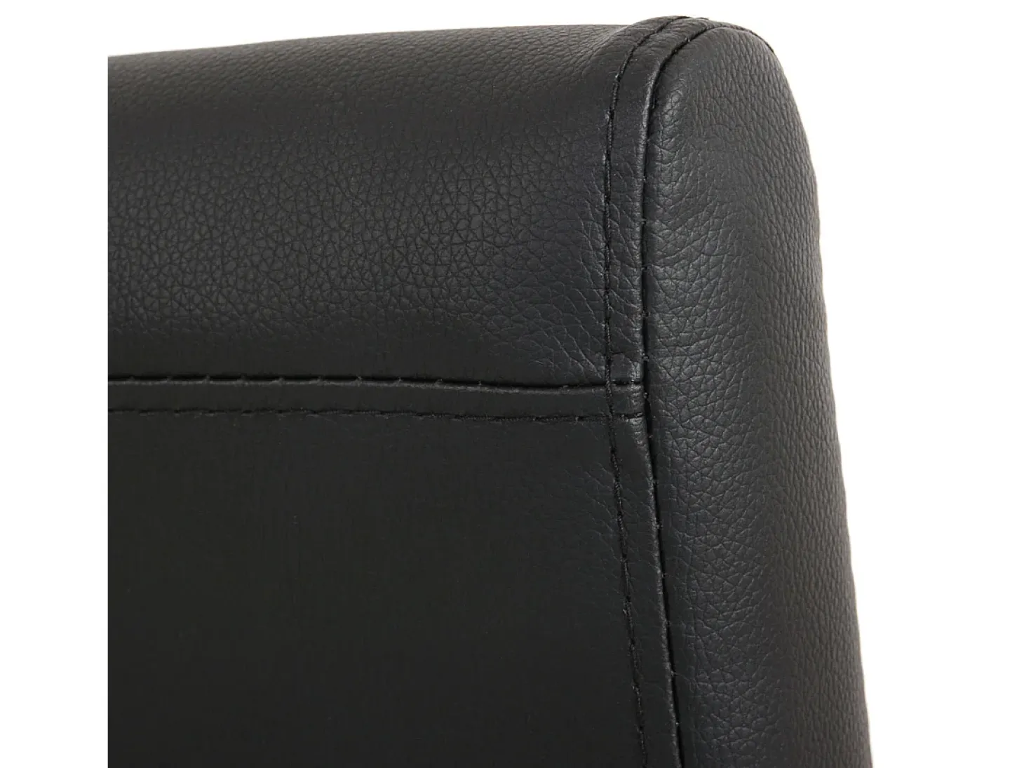 Juego de 6 sillas de comedor Littau de piel sintética, polipiel, negro mate, patas oscuras