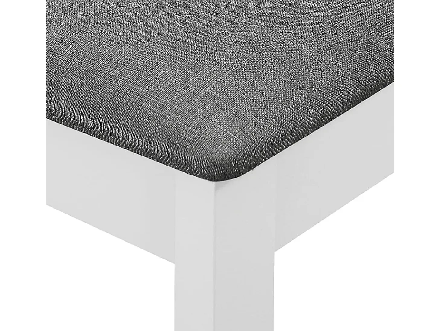 Juego de 2 sillas de comedor con cojines de madera maciza blanca