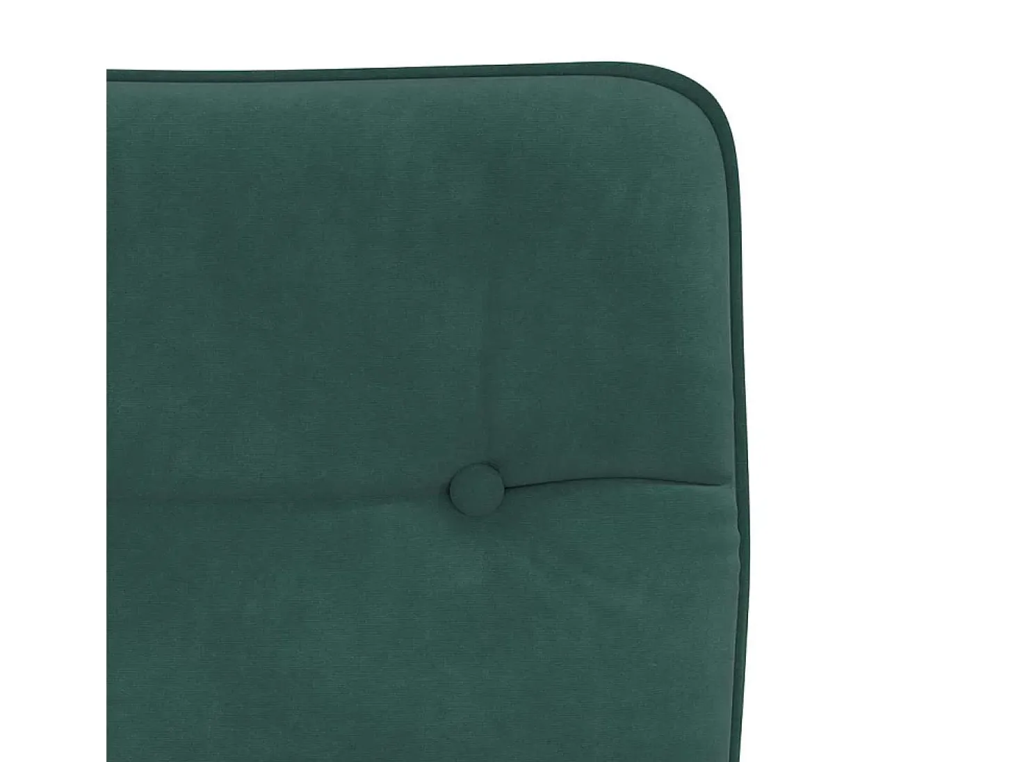 Juego de 2 sillas de comedor de terciopelo verde oscuro