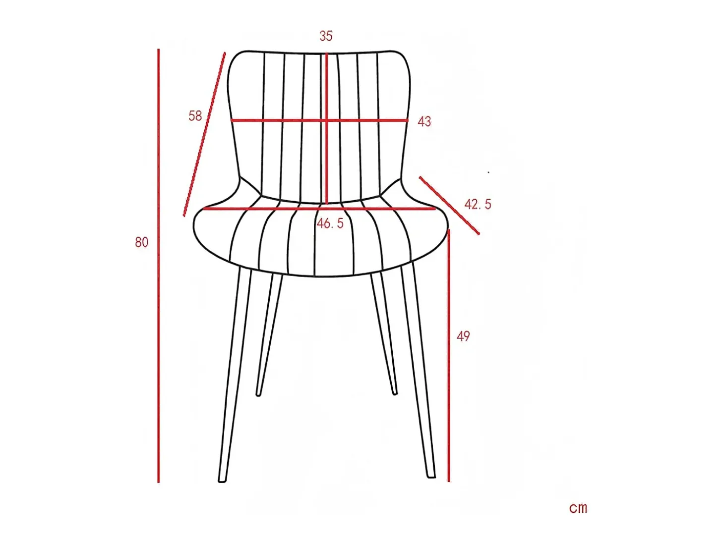 Juego de 4 sillas de comedor en PU verde con patas de metal negro - estilo moderno