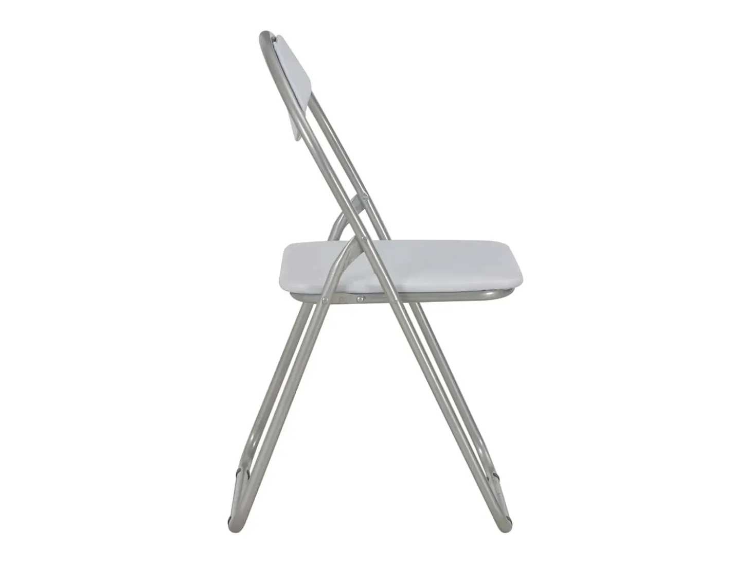 Juego de 2 Sillas de comedor plegables cuero sintético blanco ES762998