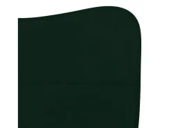 Juego de 2 sillas de comedor de terciopelo verde oscuro