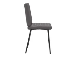 Juego de 2 sillas de comedor de piel sintética gris