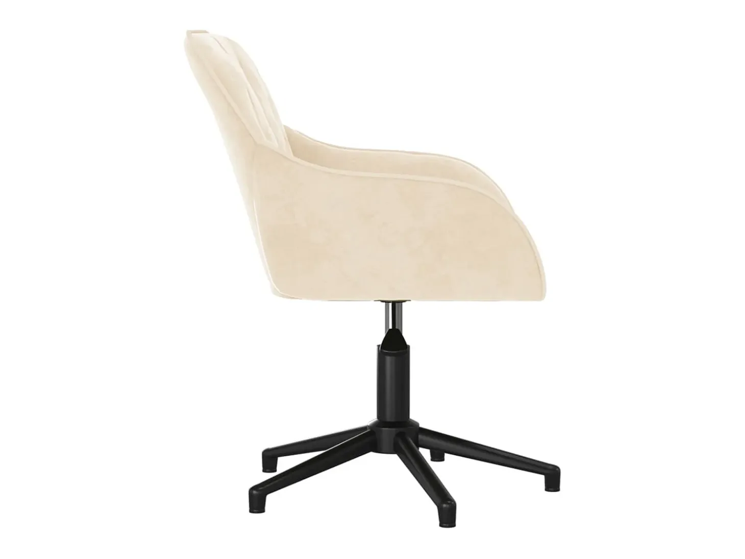 Juego de 2 sillas de comedor giratorias de terciopelo color crema