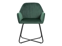 Juego de 2 Sillas de comedor terciopelo verde ES516626