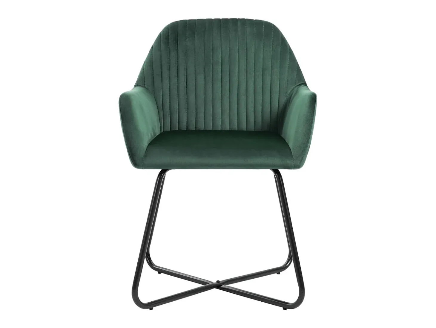 Juego de 2 Sillas de comedor terciopelo verde ES516626