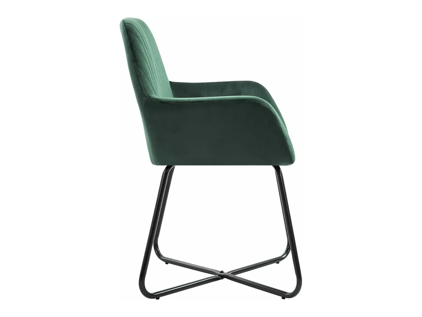 Juego de 2 Sillas de comedor terciopelo verde ES516626