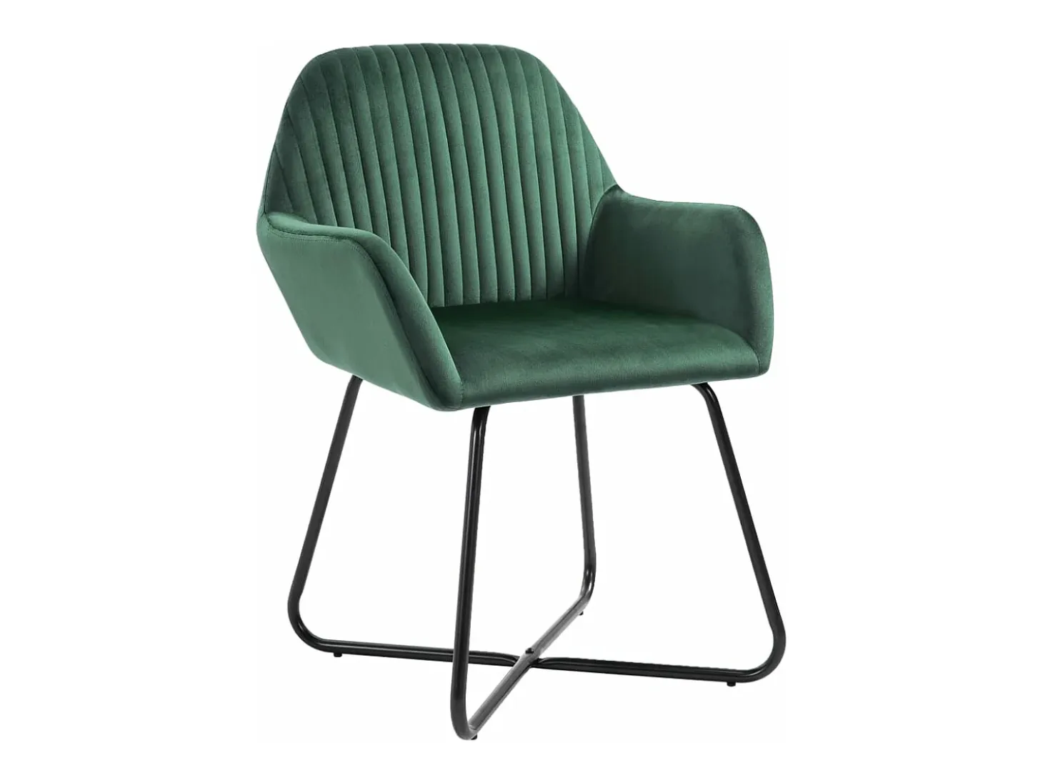 Juego de 2 Sillas de comedor terciopelo verde ES516626