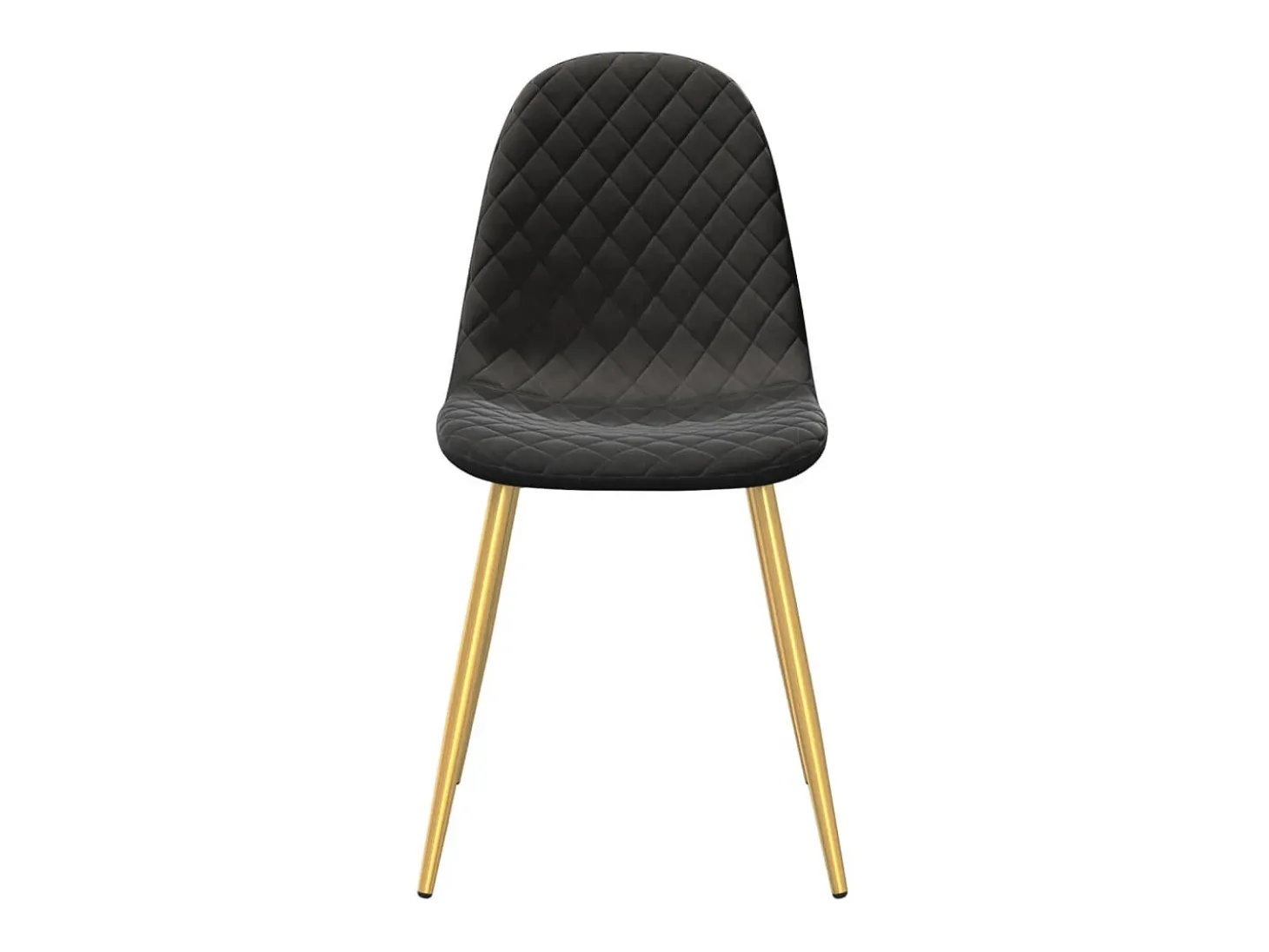 Juego de 6 sillas de comedor de terciopelo negro