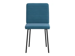 Juego de 2 sillas de comedor de terciopelo azul
