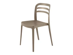 Juego de 4 sillas de comedor tortora "Guapa" en polipropileno cm 50x51 82h