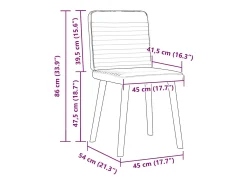 Juego de 2 sillas de comedor de tela gris claro