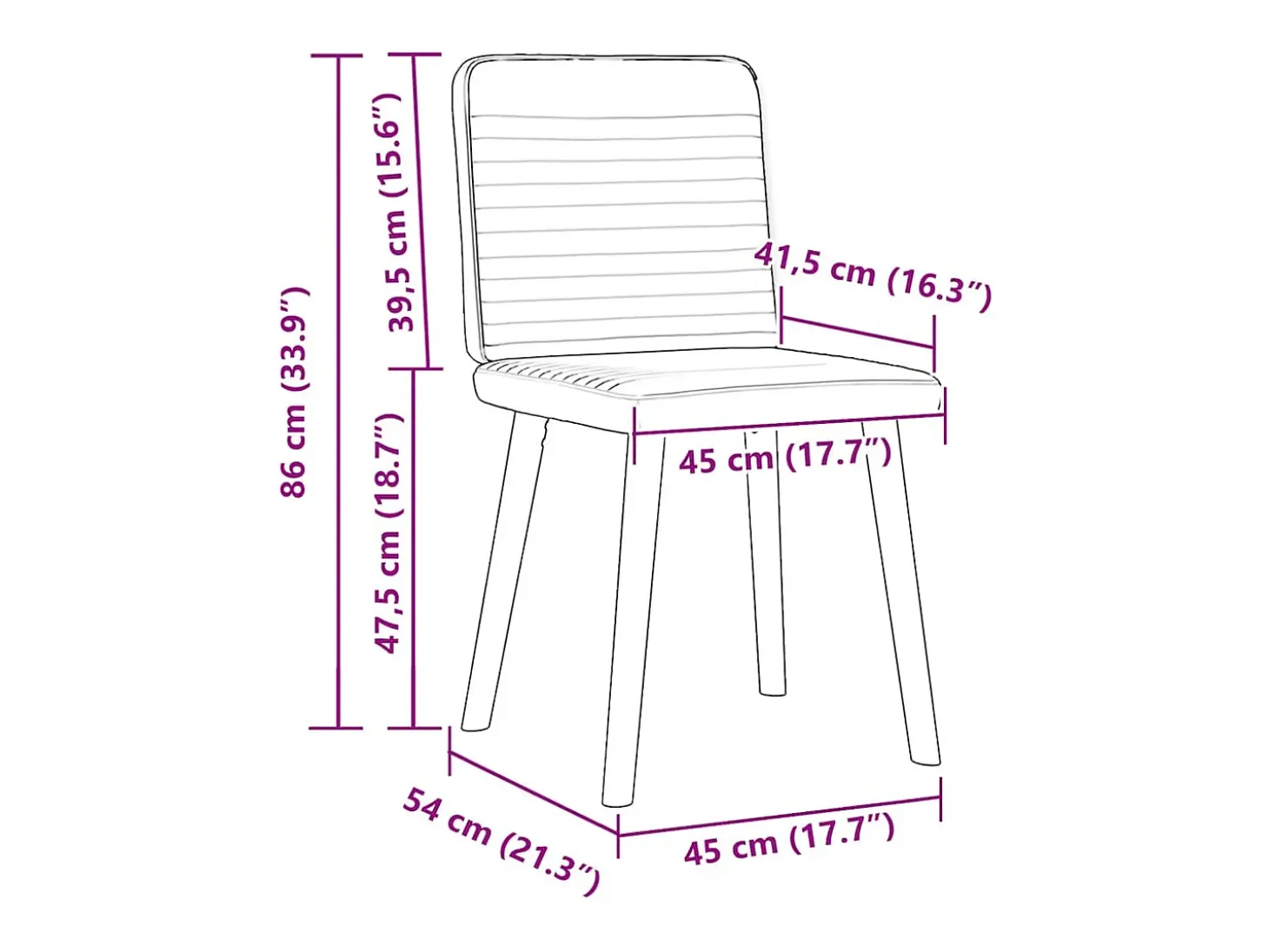 Juego de 2 sillas de comedor de tela gris claro