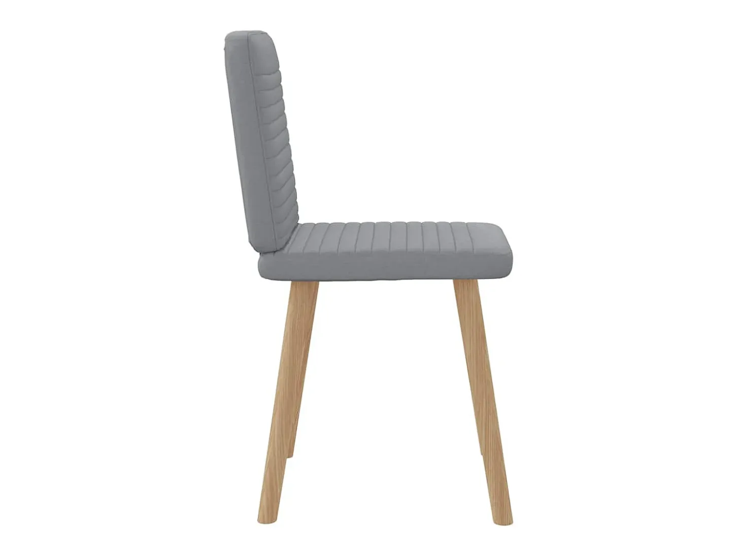 Juego de 2 sillas de comedor de tela gris claro