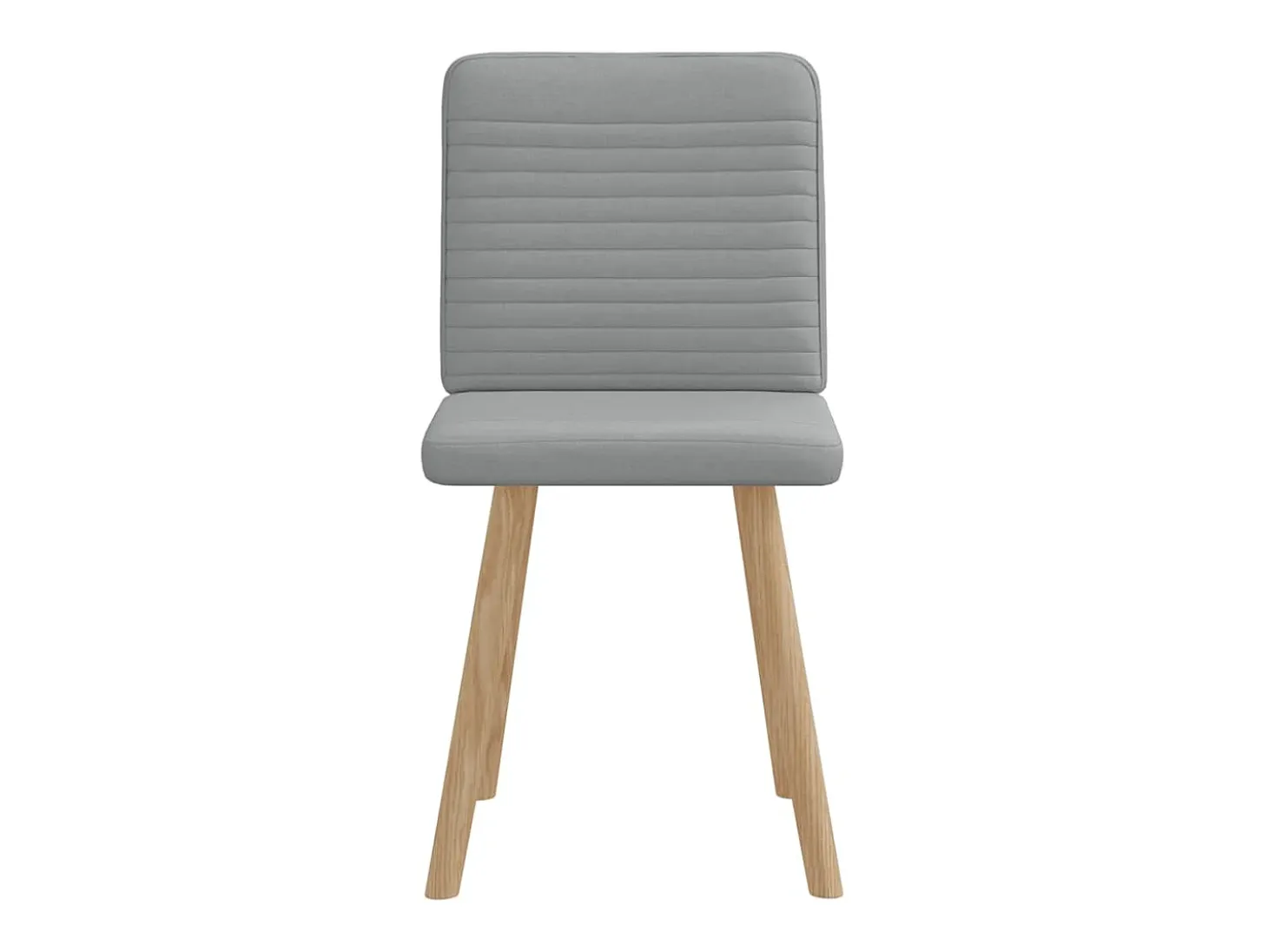 Juego de 2 sillas de comedor de tela gris claro