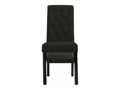 Juego de 2 Sillas de comedor tela negro ES631061