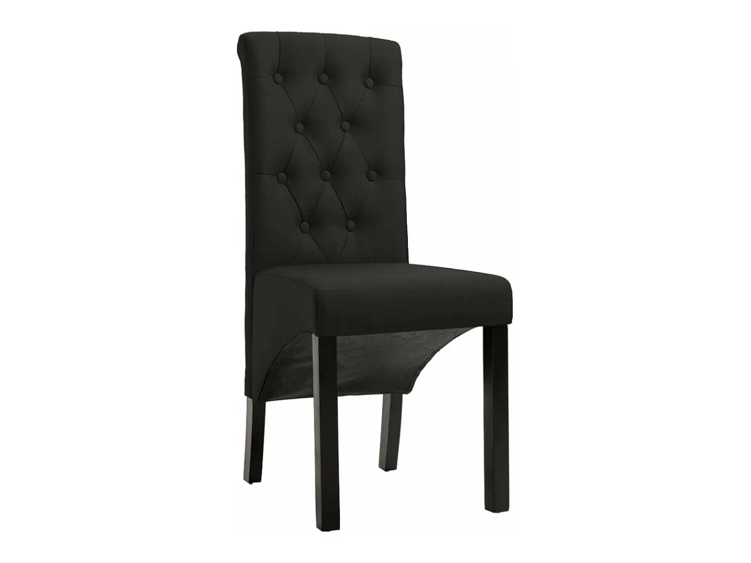 Juego de 2 Sillas de comedor tela negro ES631061