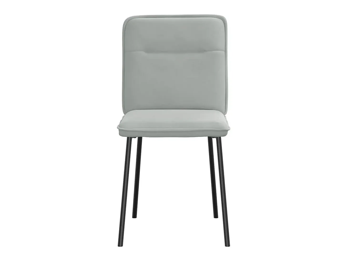 Juego de 4 sillas de comedor de terciopelo gris claro