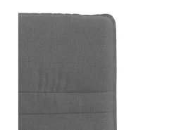 Juego de 2 sillas de comedor de tela gris oscuro