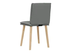 Juego de 2 sillas de comedor de tela gris oscuro