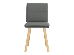 Juego de 2 sillas de comedor de tela gris oscuro