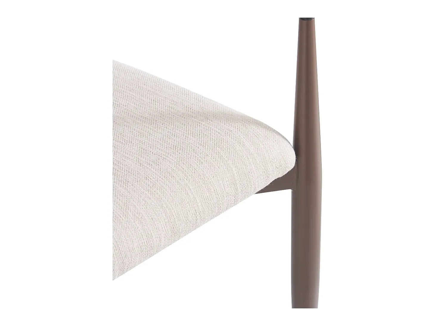 Juego de 2 sillas de comedor, lino beige, diseño ergonómico, patas ajustables