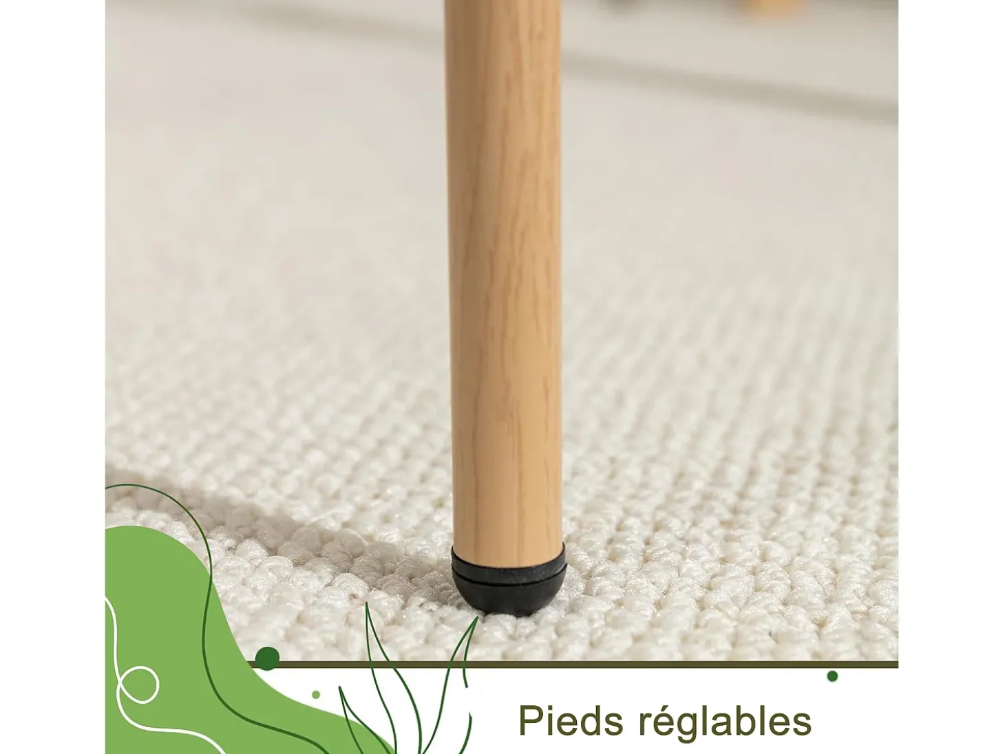Juego de 2 sillas de comedor modernas con respaldo de ratán y patas de metal para comedor y sala de estar, color beige (2 unidades)
