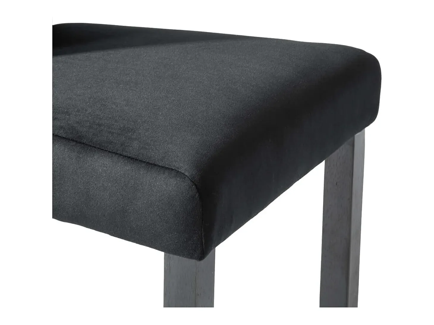 Juego de 6 sillas de comedor de terciopelo negro