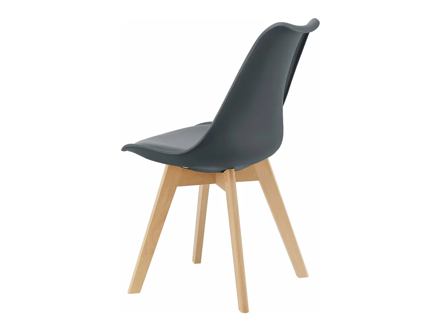Juego de 2 sillas de comedor de piel sintética gris diseño escandinavo 03_0002770