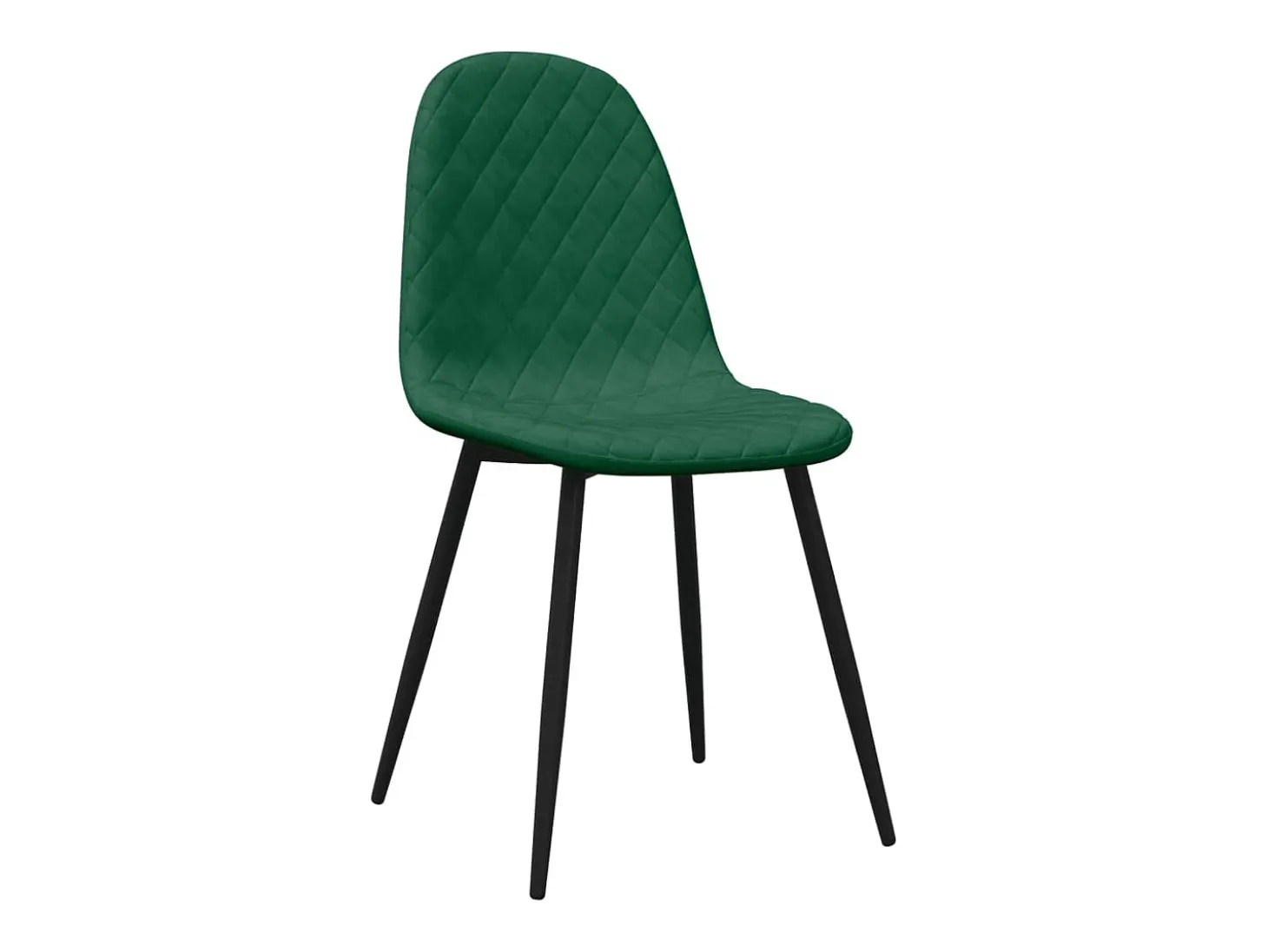 Juego de 4 Sillas de comedor terciopelo verde oscuro ES148211