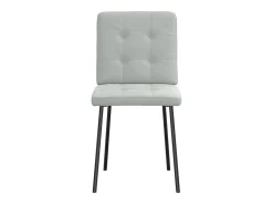 Juego de 2 sillas de comedor en terciopelo gris claro
