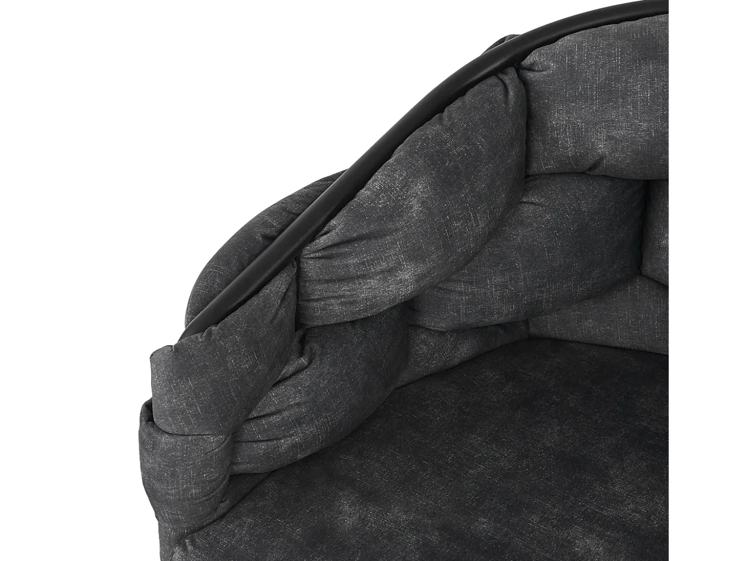 Juego de 4 sillas de comedor giratorias - 61 x 59 x 77,5 cm - Patas de terciopelo y metal - Gris