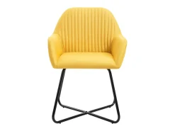 Juego de 2 Sillas de comedor tela amarillo ES760093