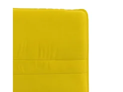 Juego de 2 sillas de comedor de terciopelo amarillo