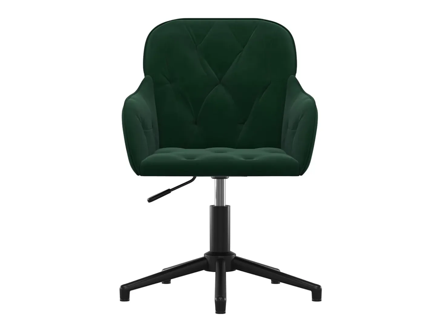 Juego de 2 Sillas de comedor giratorias terciopelo verde oscuro ES607266