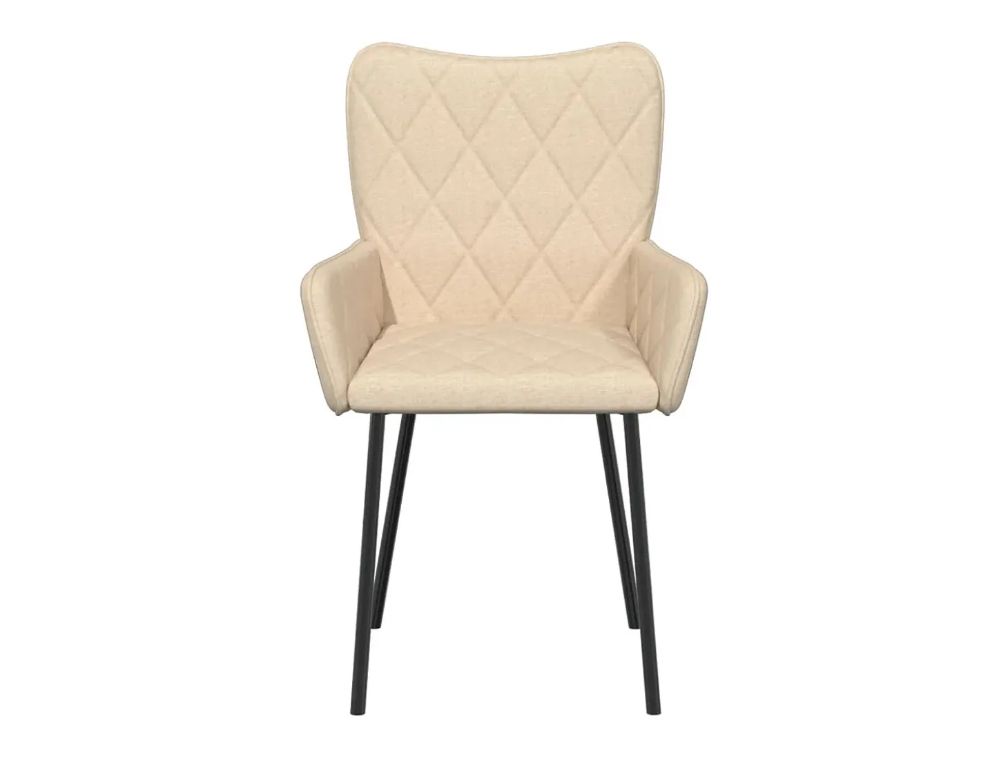 Juego de 2 Sillas de comedor tela color crema ES310671