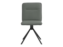 Juego de 2 sillas de comedor de tela gris oscuro