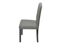 Juego de 2 sillas de comedor de tela gris