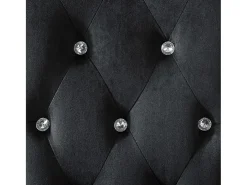 Juego de 2 sillas de comedor de terciopelo negro