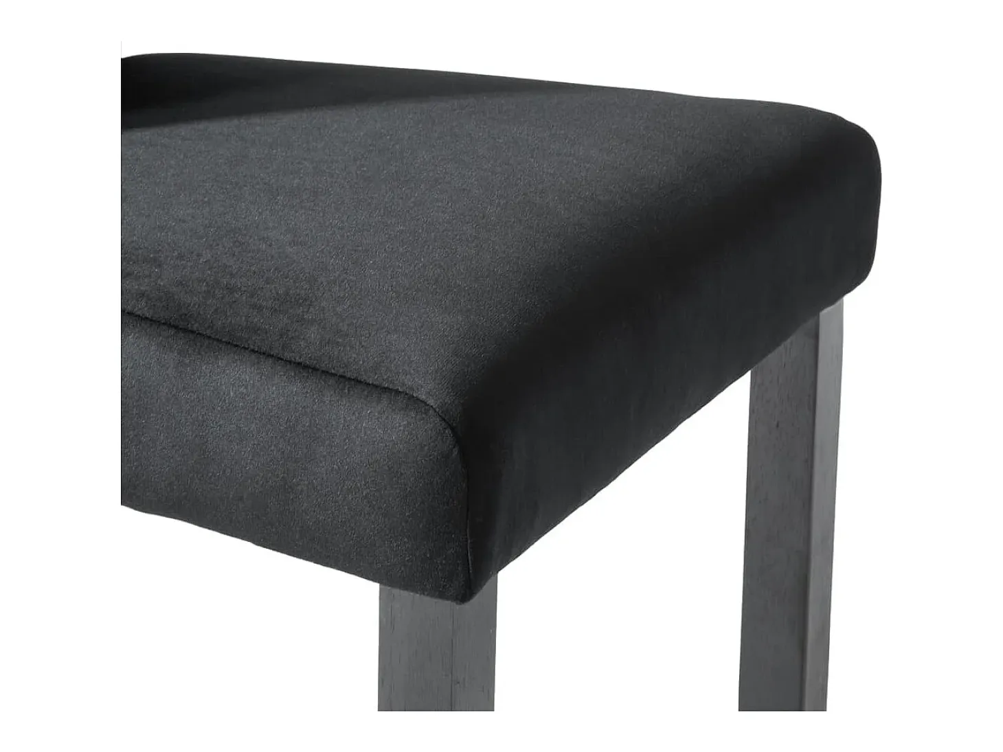 Juego de 2 sillas de comedor de terciopelo negro