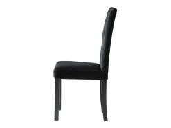 Juego de 2 sillas de comedor de terciopelo negro