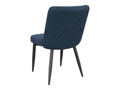 Juego de 4 sillas de comedor - 63 x 48 x 85 cm - para comedores/salones/cafeterías - Estilo moderno - terciopelo - azul oscuro