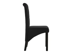 Juego de 2 sillas de comedor de tela negra