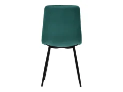 Juego de 4 sillas de comedor - Sillas con respaldo acolchado y patas de metal - terciopelo verde