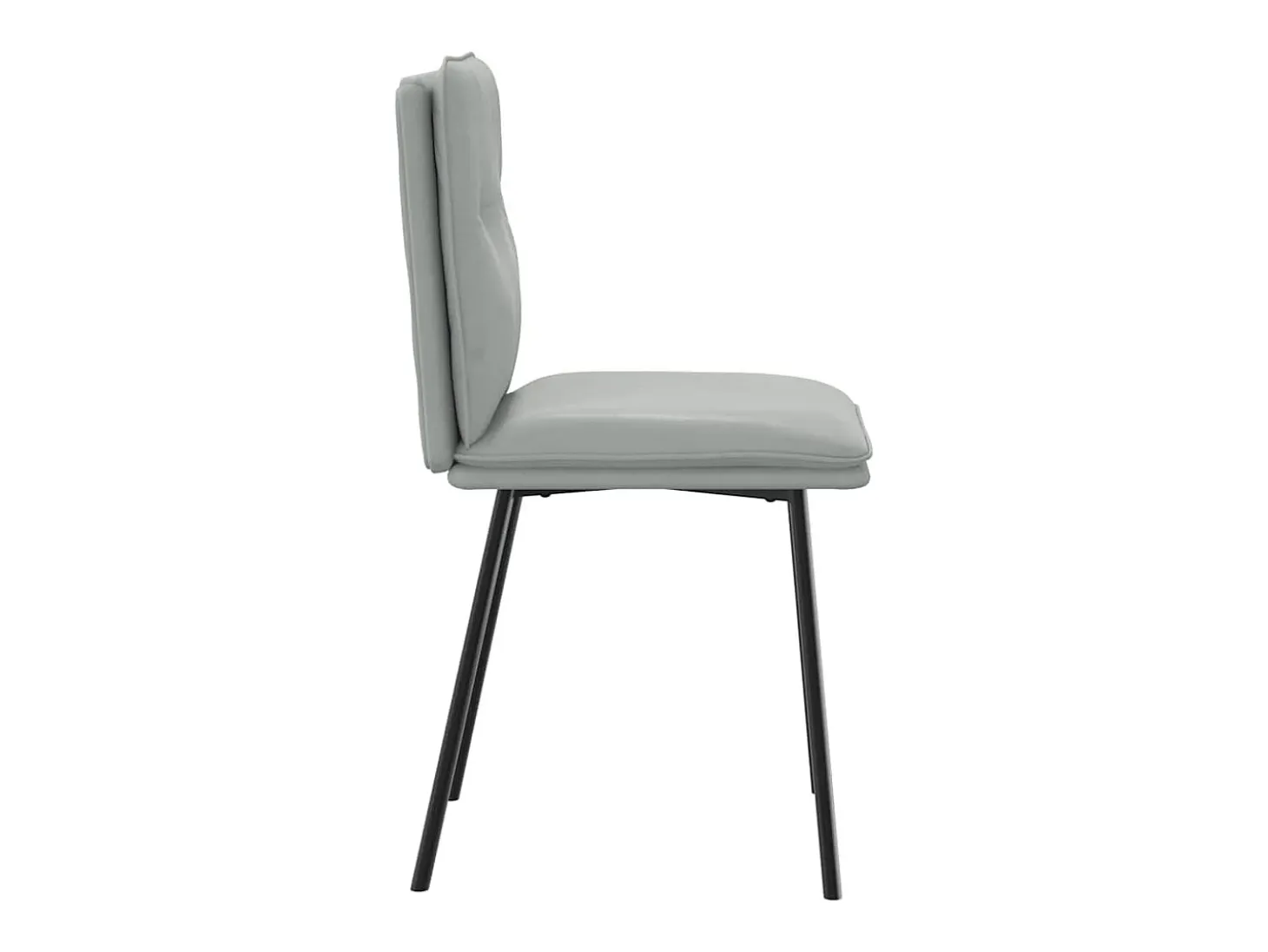 Juego de 4 sillas de comedor de terciopelo gris claro