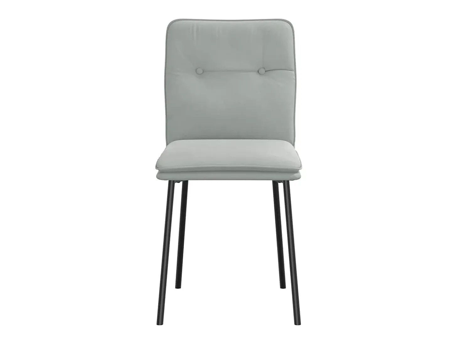 Juego de 4 sillas de comedor de terciopelo gris claro