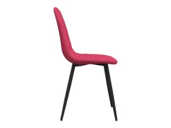 Juego de 2 Sillas de comedor terciopelo rojo tinto ES864607