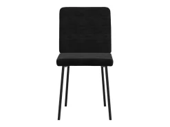 Juego de 6 sillas de comedor de terciopelo negro